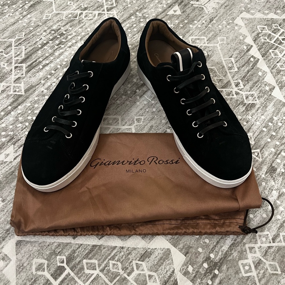 Gianvito Rossi Black and White Men's Sneakers